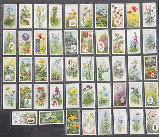 Four folio albums of cigarette cards on various themes,